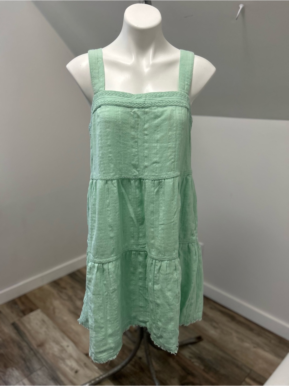 Tommy Bahama Mykonos Gauze Tiered Coverup Sundress aqua jade Medium